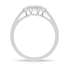 3/4 CT Illusion Set Diamond Vintage Engagement Ring Diamond - ( HI-SI ) - Color and Clarity - Rosec Jewels