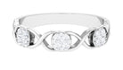 Illusion Set Diamond Infinity Band Ring Diamond - ( HI-SI ) - Color and Clarity - Rosec Jewels