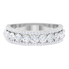 Cubic Zirconia Eternity Wedding Band Ring Zircon - ( AAAA ) - Quality - Rosec Jewels