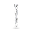 0.50 CT Solitaire Zircon Braided Gold Engagement Ring Zircon - ( AAAA ) - Quality - Rosec Jewels