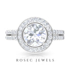 3.25 CT Classic Cubic Zirconia Engagement Ring Zircon - ( AAAA ) - Quality - Rosec Jewels