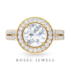 3.25 CT Classic Cubic Zirconia Engagement Ring Zircon - ( AAAA ) - Quality - Rosec Jewels