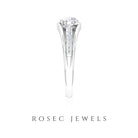 Cubic Zirconia Solitaire Band Ring Zircon - ( AAAA ) - Quality - Rosec Jewels