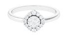 3/4 CT Classic Moissanite Floral Halo Engagement Ring Moissanite - ( D-VS1 ) - Color and Clarity - Rosec Jewels