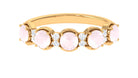 1.75 CT Rose Quartz and Diamond Half Eternity Ring Rose Quartz - ( AAA ) - Quality - Rosec Jewels