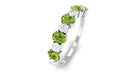 1.50 CT Alternate Peridot and Diamond Half Eternity Ring Peridot - ( AAA ) - Quality - Rosec Jewels