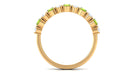 1.50 CT Alternate Peridot and Diamond Half Eternity Ring Peridot - ( AAA ) - Quality - Rosec Jewels