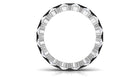 Black Onyx Art Deco Eternity Ring with Moissanite Black Onyx - ( AAA ) - Quality - Rosec Jewels