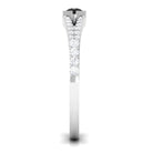 3/4 CT Minimal Black Diamond and Diamond Promise Ring with Split Shank Black Diamond - ( AAA ) - Quality - Rosec Jewels