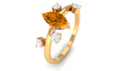 1 CT Marquise Cut Citrine Scatter Ring with Diamond Stones Citrine - ( AAA ) - Quality - Rosec Jewels