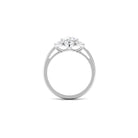 2 CT Moissanite Flower Halo Engagement Ring in Gold Moissanite - ( D-VS1 ) - Color and Clarity - Rosec Jewels