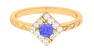 3/4 CT Minimal Tanzanite and Diamond Ring Tanzanite - ( AAA ) - Quality - Rosec Jewels