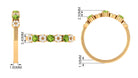 Peridot and Diamond Semi Eternity Ring Peridot - ( AAA ) - Quality - Rosec Jewels