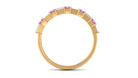 2 CT Amethyst and Moissanite East West Half Eternity Ring Amethyst - ( AAA ) - Quality - Rosec Jewels