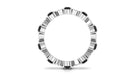 Designer Eternity Ring with Black Onyx and Diamond Black Onyx - ( AAA ) - Quality - Rosec Jewels