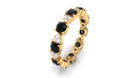 Designer Eternity Ring with Black Onyx and Diamond Black Onyx - ( AAA ) - Quality - Rosec Jewels