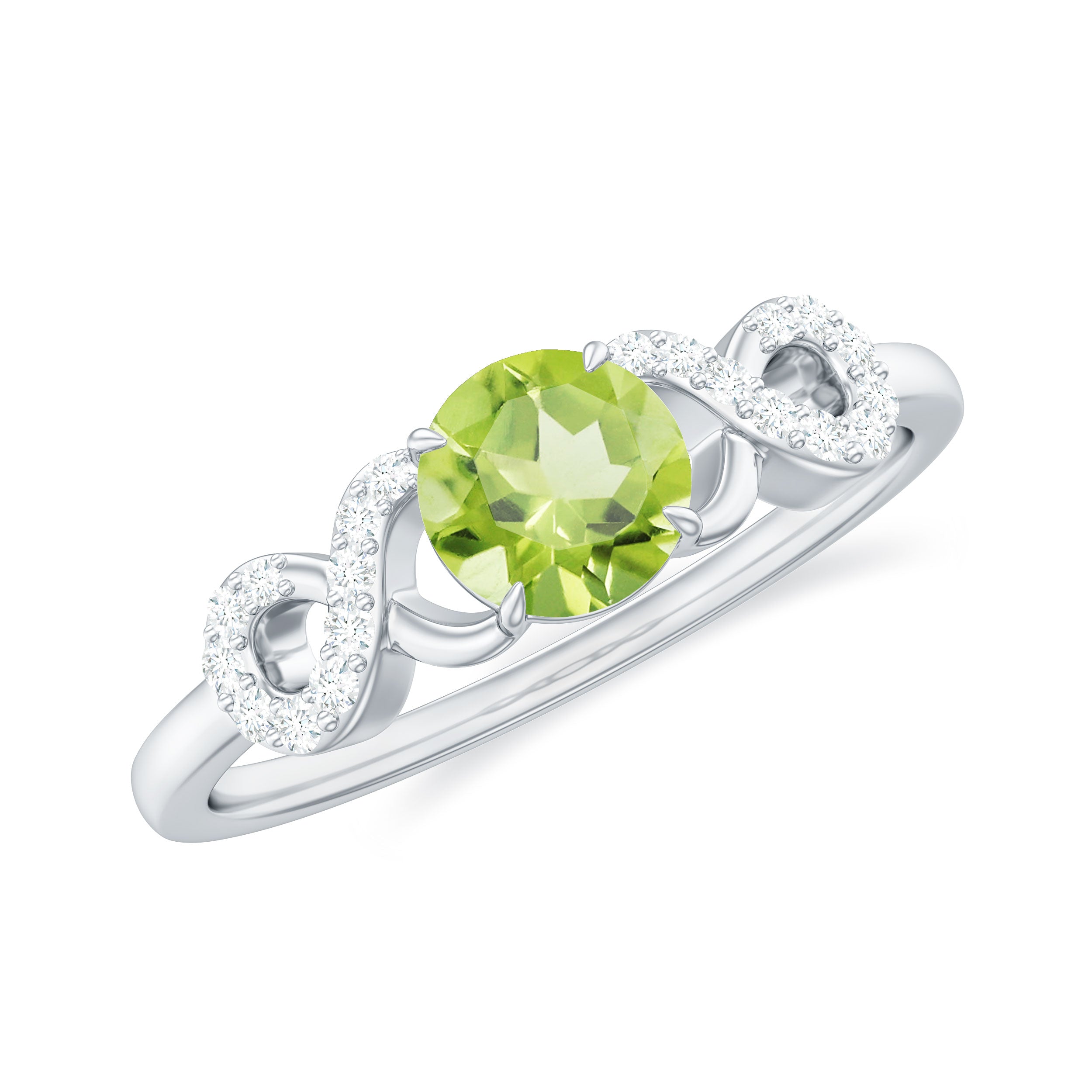 Pear cut Peridot engagement ring Unique White gold moissanite engagement ring Vintage 2024 diamond flower Halo engagement ring Bridal wedding