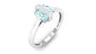 Round Sky Blue Topaz Designer Engagement Ring Sky Blue Topaz - ( AAA ) - Quality - Rosec Jewels