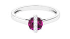 1.25 CT Designer Rhodolite Engagement Ring with Diamond Rhodolite - ( AAA ) - Quality - Rosec Jewels