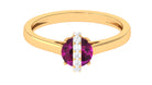 1.25 CT Designer Rhodolite Engagement Ring with Diamond Rhodolite - ( AAA ) - Quality - Rosec Jewels