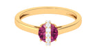 Pink Tourmaline Designer Engagement Ring with Diamond Pink Tourmaline - ( AAA ) - Quality - Rosec Jewels