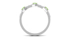 Green Sapphire and Diamond Half Eternity Ring Green Sapphire - ( AAA ) - Quality - Rosec Jewels