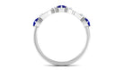 3/4 CT Blue Sapphire and Diamond Minimal Eternity Ring Blue Sapphire - ( AAA ) - Quality - Rosec Jewels