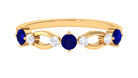 3/4 CT Blue Sapphire and Diamond Minimal Eternity Ring Blue Sapphire - ( AAA ) - Quality - Rosec Jewels