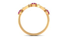 Pink Tourmaline and Diamond Minimal Eternity Anniversary Band Ring Pink Tourmaline - ( AAA ) - Quality - Rosec Jewels