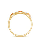 Citrine and Diamond Wedding Anniversary Ring Citrine - ( AAA ) - Quality - Rosec Jewels