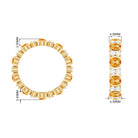 3.5 CT Oval Cut Citrine and Moissanite Eternity Anniversary Ring Citrine - ( AAA ) - Quality - Rosec Jewels