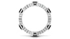 Designer Black Onyx and Moissanite Eternity Ring Black Onyx - ( AAA ) - Quality - Rosec Jewels