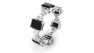 Designer Black Onyx and Moissanite Eternity Ring Black Onyx - ( AAA ) - Quality - Rosec Jewels