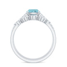 1.75 CT Sky Blue Topaz and Diamond Ring Set Sky Blue Topaz - ( AAA ) - Quality - Rosec Jewels