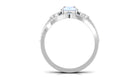 Cushion Cut Moonstone and Diamond Bridal Ring Set Moonstone - ( AAA ) - Quality - Rosec Jewels