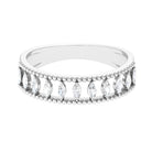 Marquise Cut Diamond Half Eternity Ring with Beads Diamond - ( HI-SI ) - Color and Clarity - Rosec Jewels