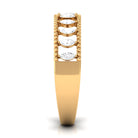 Marquise Cut Diamond Half Eternity Ring with Beads Diamond - ( HI-SI ) - Color and Clarity - Rosec Jewels