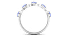 Tanzanite and Diamond Designer Eternity Ring Tanzanite - ( AAA ) - Quality - Rosec Jewels