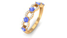 Tanzanite and Diamond Designer Eternity Ring Tanzanite - ( AAA ) - Quality - Rosec Jewels