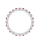 1.25 CT Created Ruby Eternity Band Ring Lab Created Ruby - ( AAAA ) - Quality - Rosec Jewels