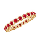 1.25 CT Created Ruby Eternity Band Ring Lab Created Ruby - ( AAAA ) - Quality - Rosec Jewels