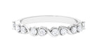 Round Diamond Half Eternity Ring in Infinity Style Diamond - ( HI-SI ) - Color and Clarity - Rosec Jewels