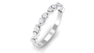 Round Diamond Half Eternity Ring in Infinity Style Diamond - ( HI-SI ) - Color and Clarity - Rosec Jewels