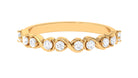 Round Diamond Half Eternity Ring in Infinity Style Diamond - ( HI-SI ) - Color and Clarity - Rosec Jewels