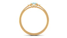 Princess Aquamarine Solitaire Promise Ring with Diamond Aquamarine - ( AAA ) - Quality - Rosec Jewels