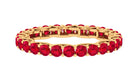 Trellis Set Round Cut Created Ruby Full Eternity Band Ring Lab Created Ruby - ( AAAA ) - Quality - Rosec Jewels