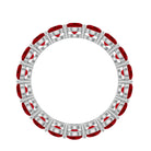 Simple Round Lab-Created Ruby Eternity Ring in Shared Prong Setting Lab Created Ruby - ( AAAA ) - Quality - Rosec Jewels