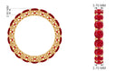 Simple Round Lab-Created Ruby Eternity Ring in Shared Prong Setting Lab Created Ruby - ( AAAA ) - Quality - Rosec Jewels