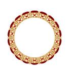 Simple Round Lab-Created Ruby Eternity Ring in Shared Prong Setting Lab Created Ruby - ( AAAA ) - Quality - Rosec Jewels