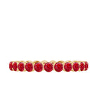 Round Lab-Created Ruby Full Eternity Ring in Gold Lab Created Ruby - ( AAAA ) - Quality - Rosec Jewels